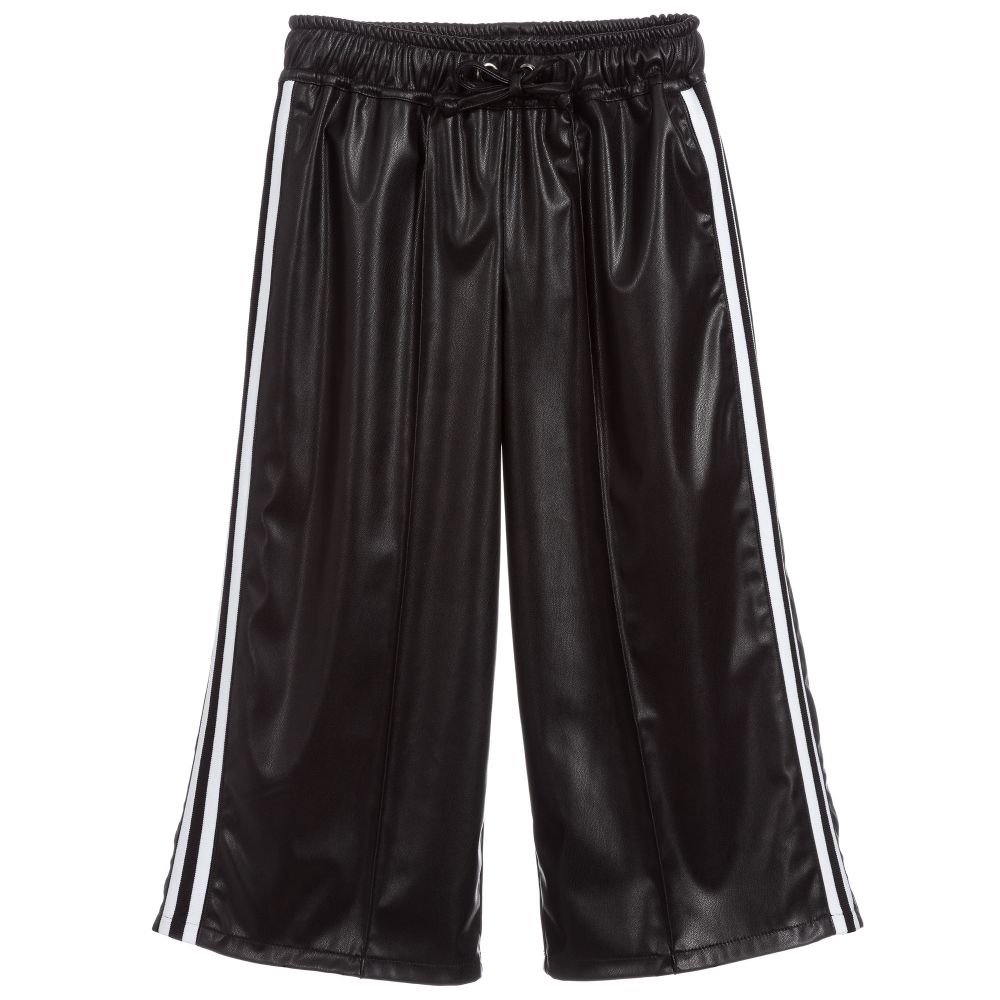 Loredana - Black Faux Leather Culottes | Childrensalon