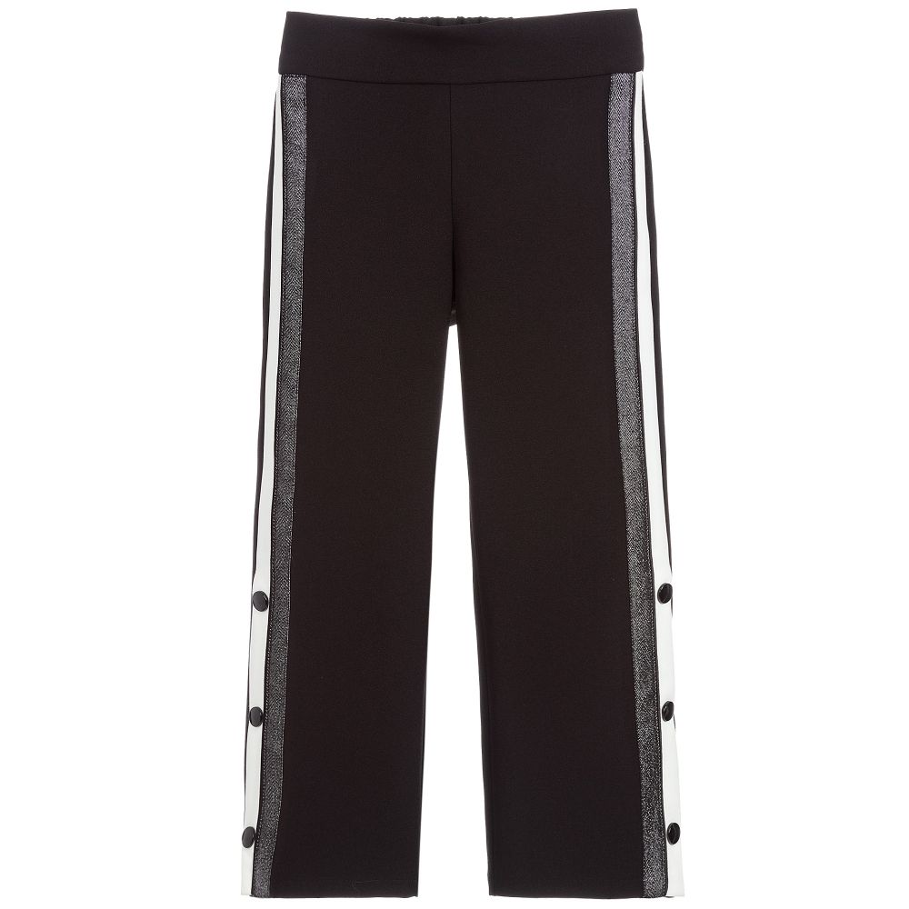 Loredana - Girls Black Crêpe Trousers | Childrensalon