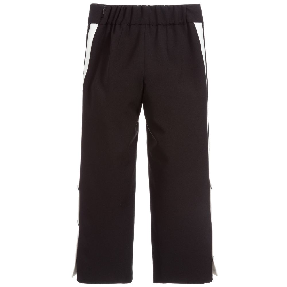 Loredana-Girls Black Crêpe Trousers | Childrensalon Outlet