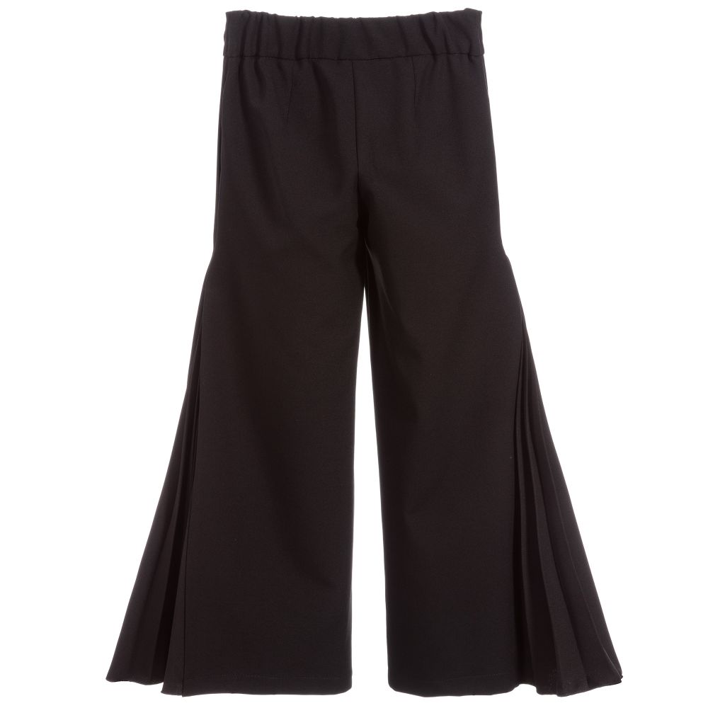 Loredana Girls Black Pleated Trousers Childrensalon Outlet