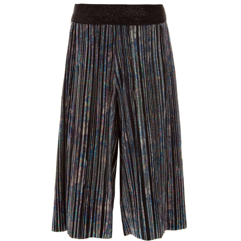 Loredana - Girls Black & Silver Culottes  | Childrensalon