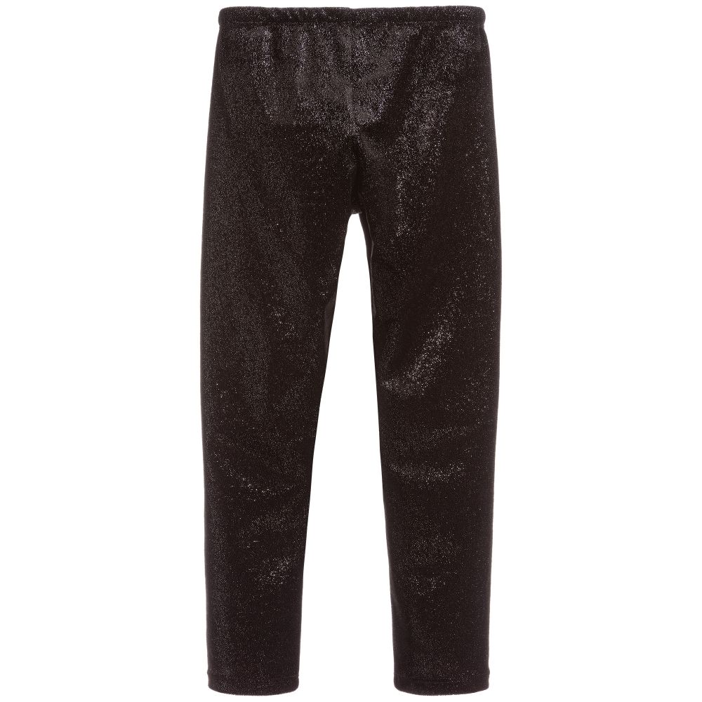 Loredana Girls Black Sparkly Leggings