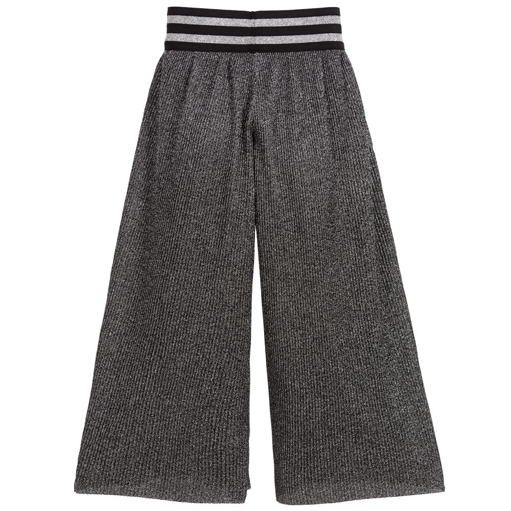 Loredana-Girls Glittery Silver Culottes | Childrensalon Outlet