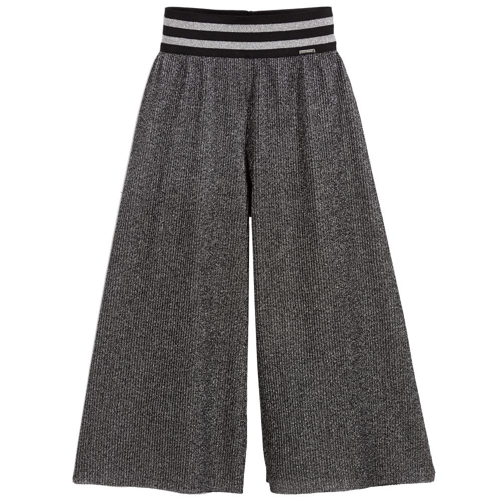 Loredana - Girls Glittery Silver Culottes | Childrensalon