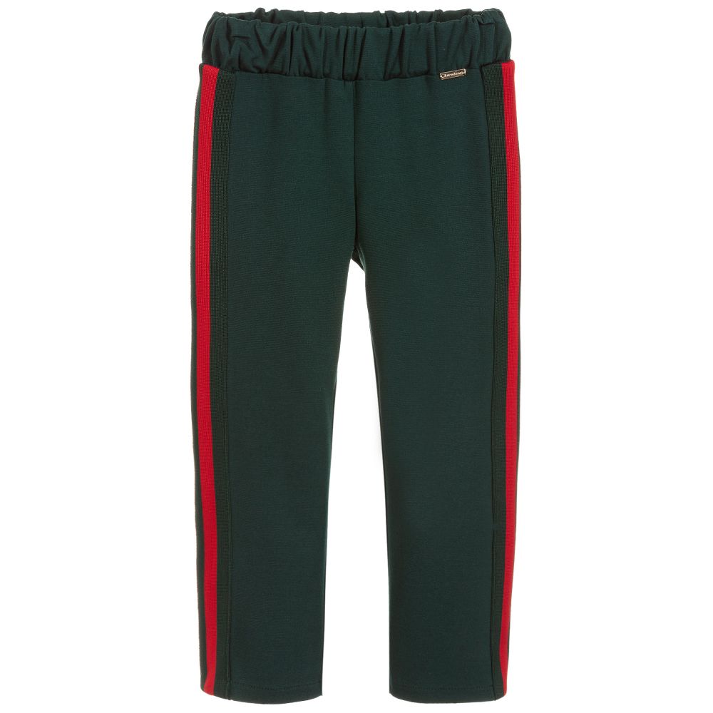 Loredana - Girls Green Viscose Trousers | Childrensalon