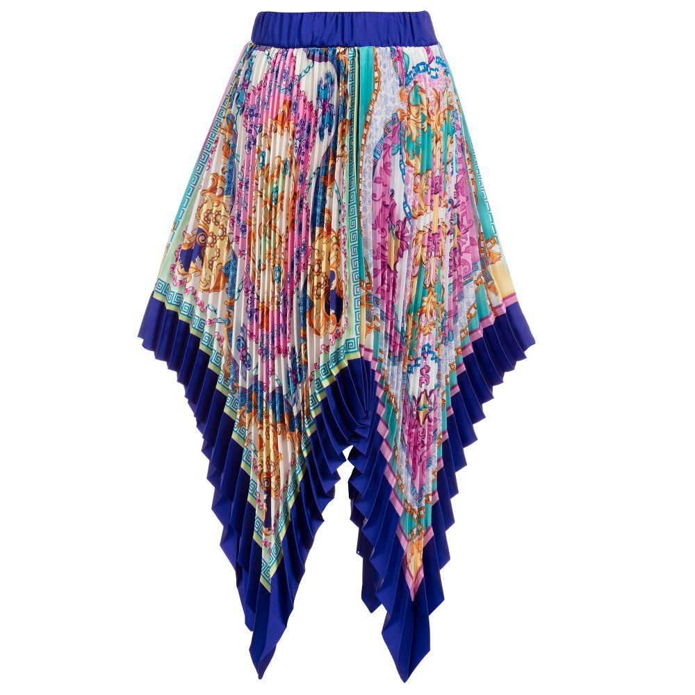 Loredana-Girls Pink & Blue Satin Skirt | Childrensalon Outlet