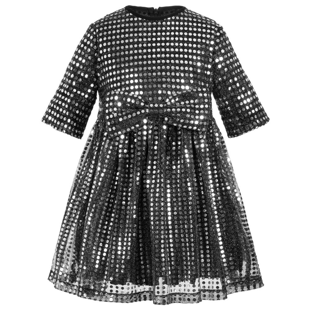 girls silver sparkly dress