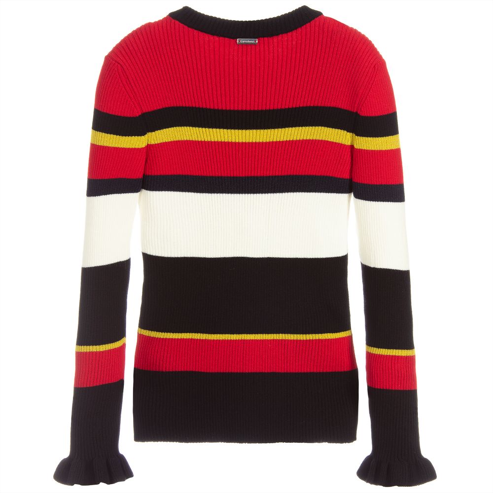 Loredana-Girls Striped Viscose Sweater | Childrensalon Outlet