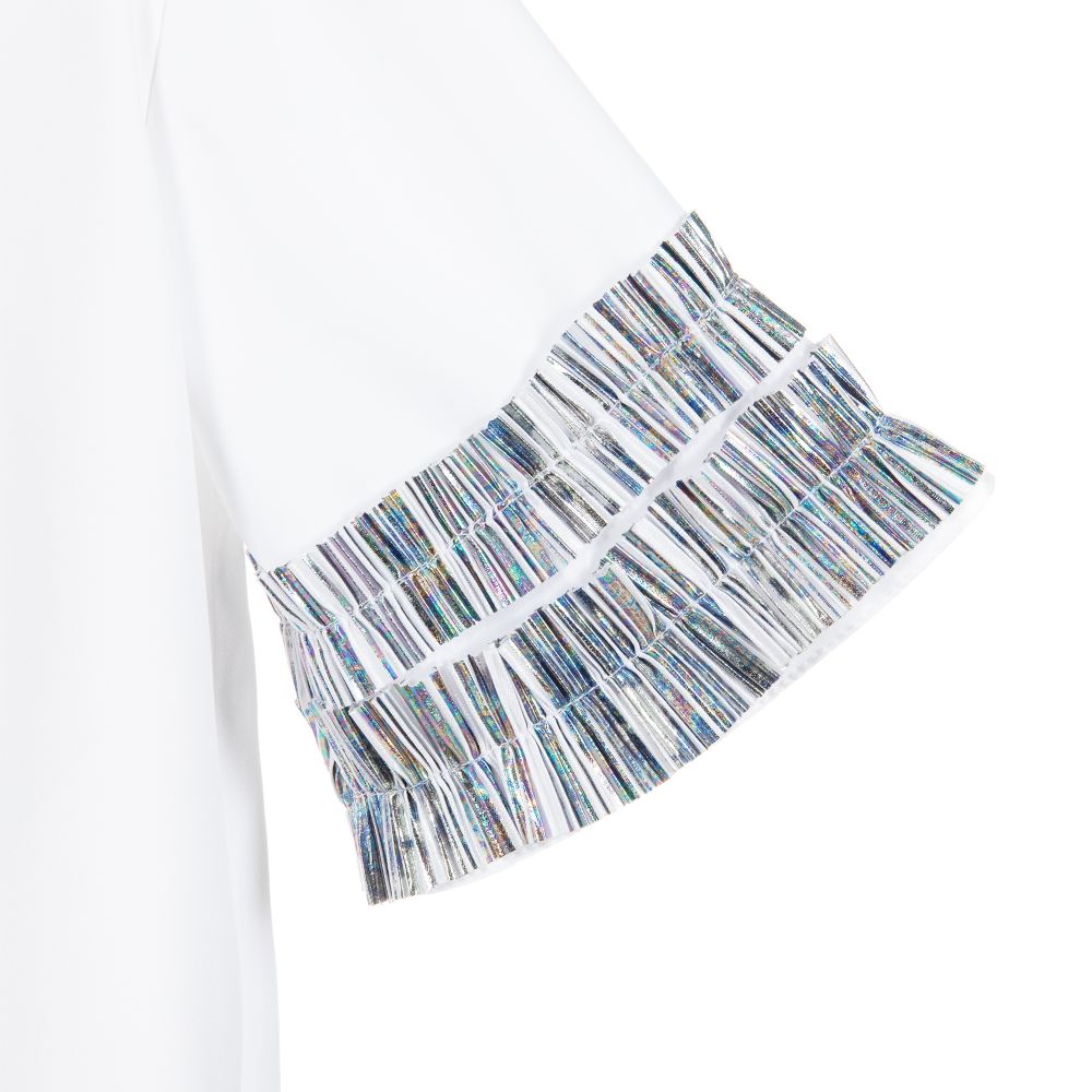 Loredana-Girls White Crêpe Chiffon Top | Childrensalon Outlet