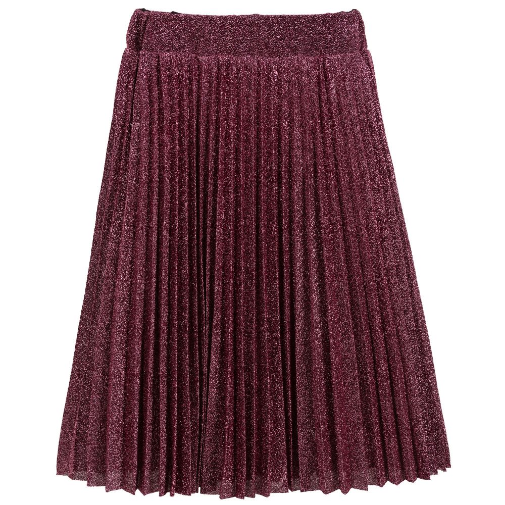 Loredana Le Bellissime-Glittery Pink Pleated Skirt | Childrensalon Outlet