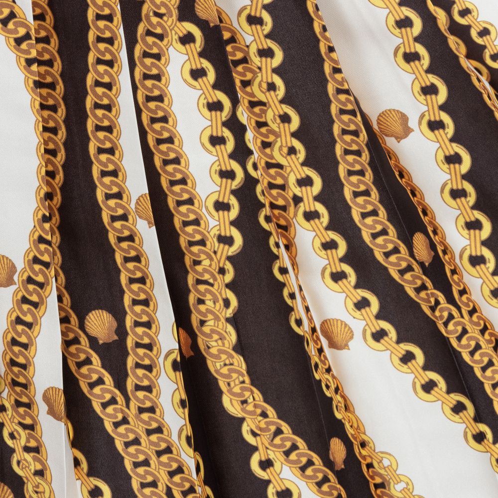 Loredana-Gold & Black Pleated Skirt | Childrensalon Outlet