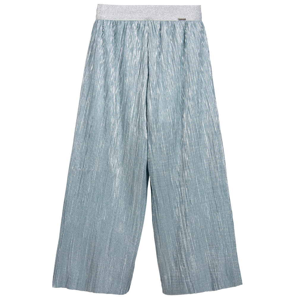 Loredana-Silver Blue Pleated Culottes | Childrensalon Outlet