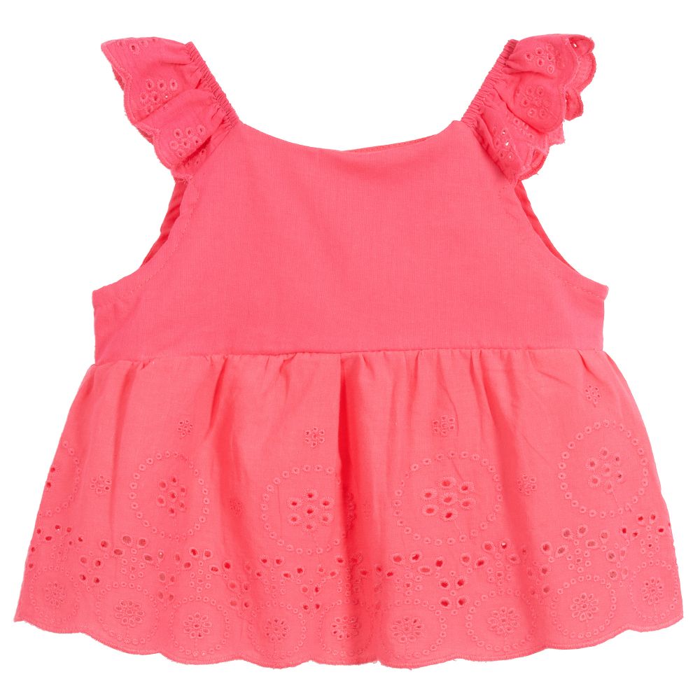 Losan - Baby Girls Pink Cotton Top | Childrensalon