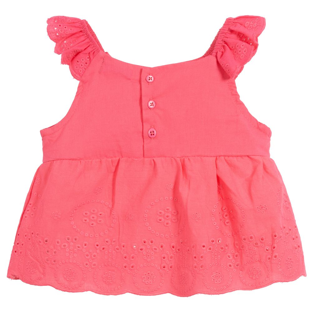 Losan Baby Girls Pink Cotton Top Childrensalon Outlet