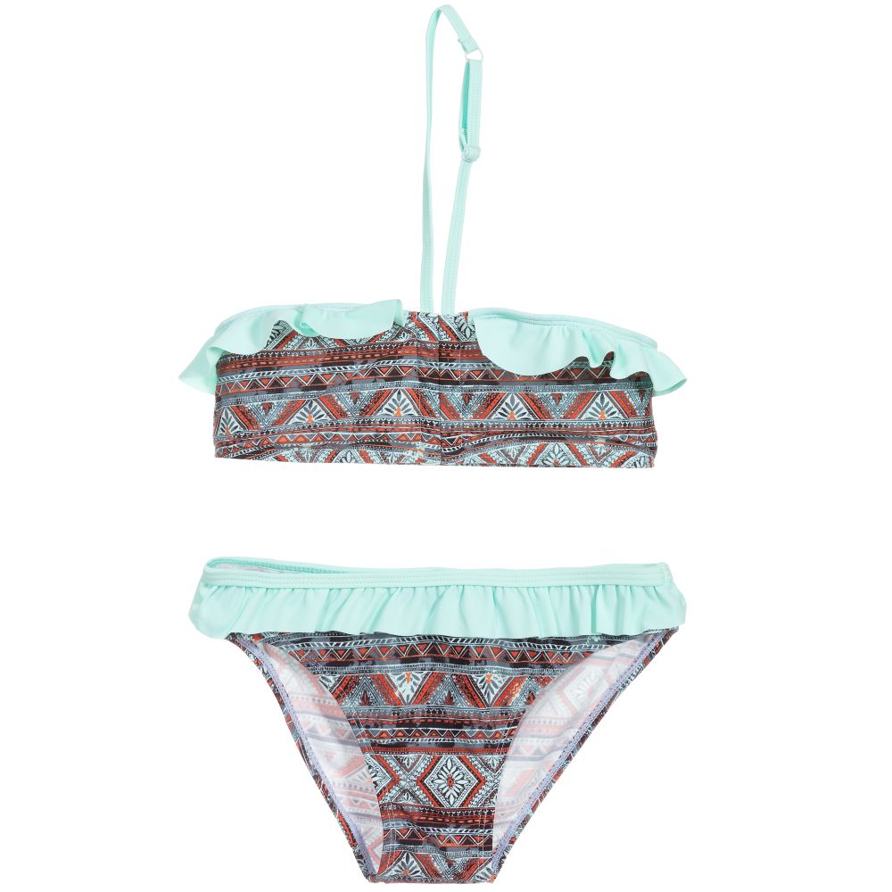 Losan - Girls Green Printed Bikini | Childrensalon