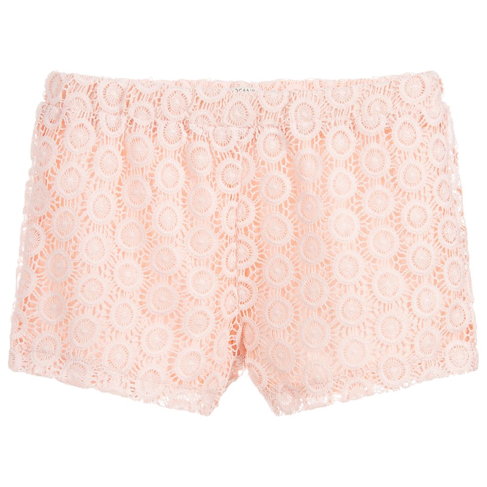 Losan - Girls Pink Lace Shorts | Childrensalon