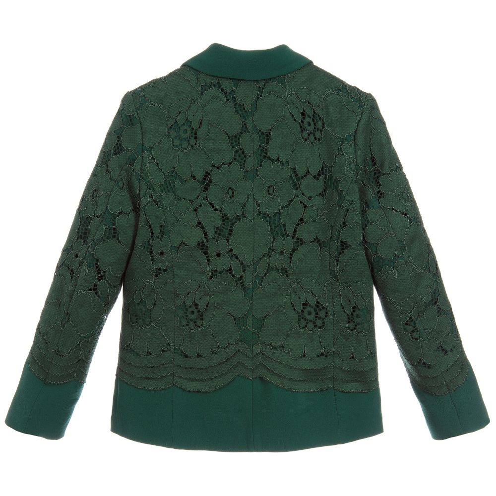 Love Made Love-Girls Green Lace Jacket | Childrensalon Outlet