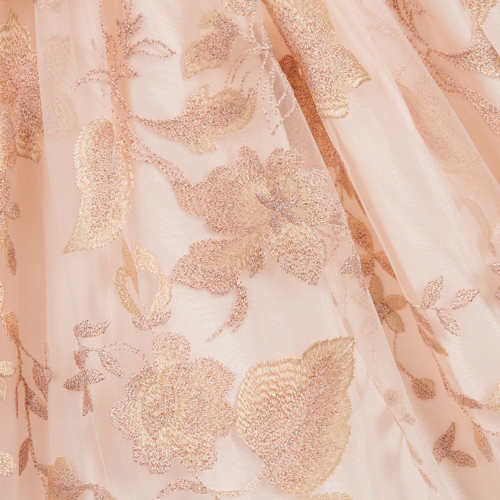 Love Made Love-Pink Embroidered Tulle Dress | Childrensalon Outlet