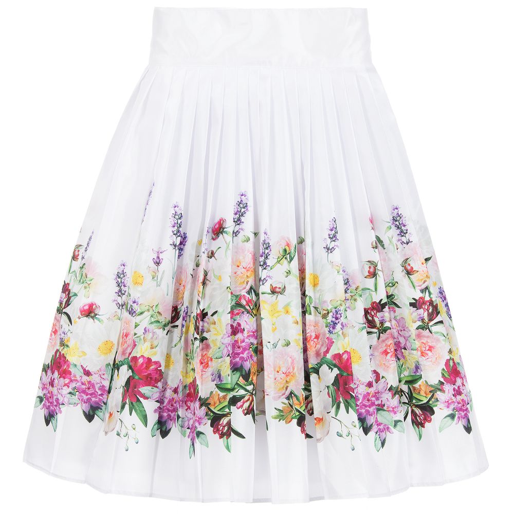 Love Made Love-Pleated Floral Print Skirt | Childrensalon Outlet