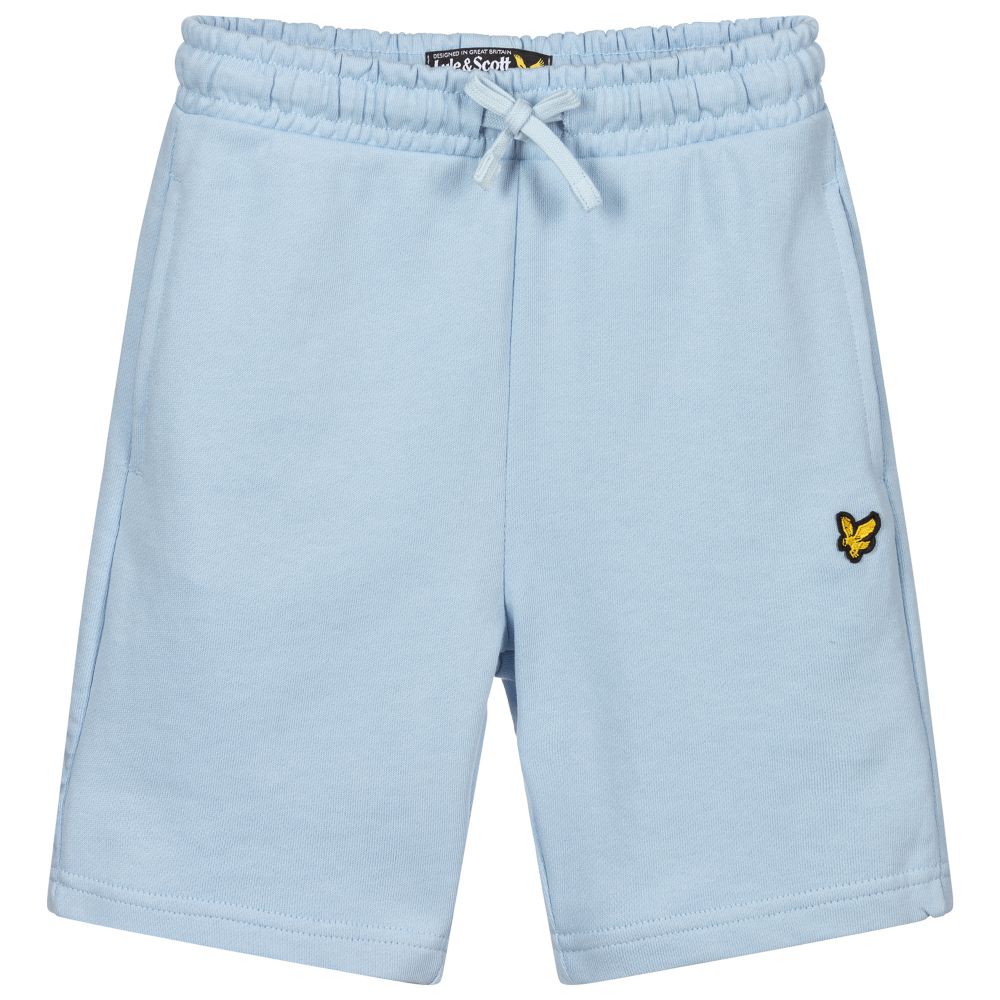 Lyle & Scott - Blue Cotton Jersey Logo Shorts | Childrensalon