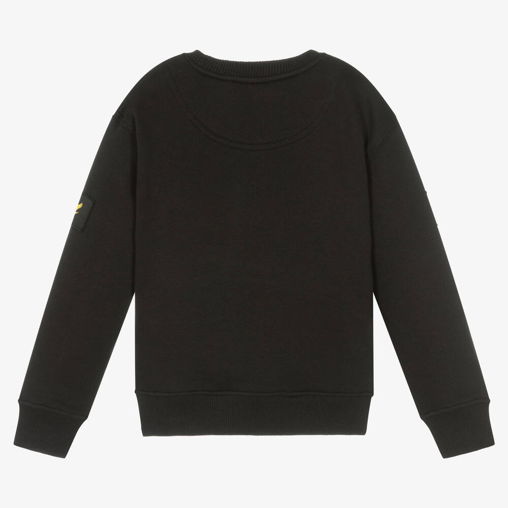 Cotton black sweatshirt shop