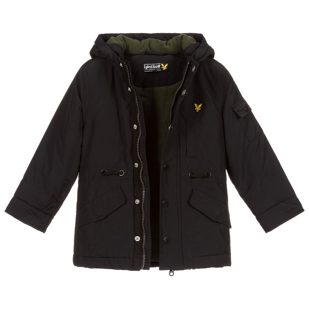 Boys lyle and scott coat clearance
