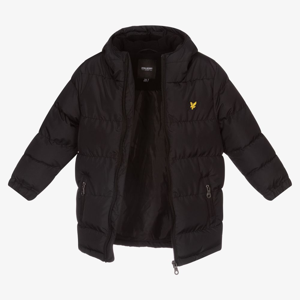 Lyle \u0026 Scott - Boys Black Hooded Puffer 