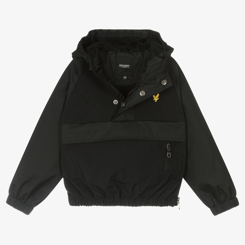لايل آند سكوت-Boys Black Showerproof Jacket | Childrensalon Outlet