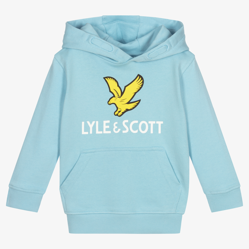 Lyle & Scott - Boys Blue Cotton Hoodie | Childrensalon