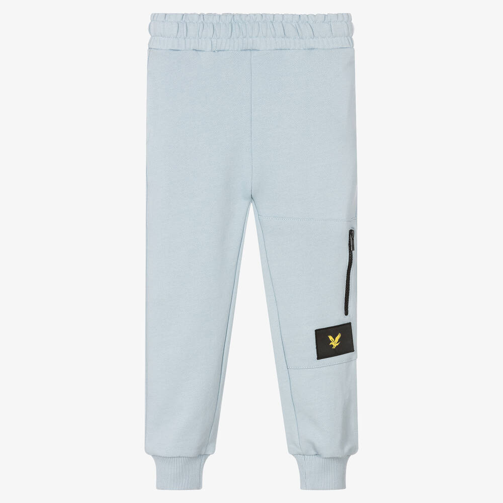 Lyle & Scott - Boys Blue Cotton Joggers | Childrensalon