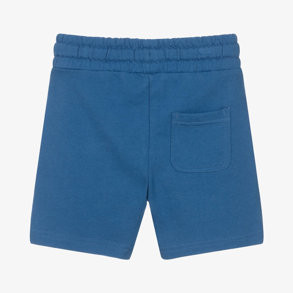 Lyle & Scott-Boys Blue Cotton Logo Shorts | Childrensalon Outlet
