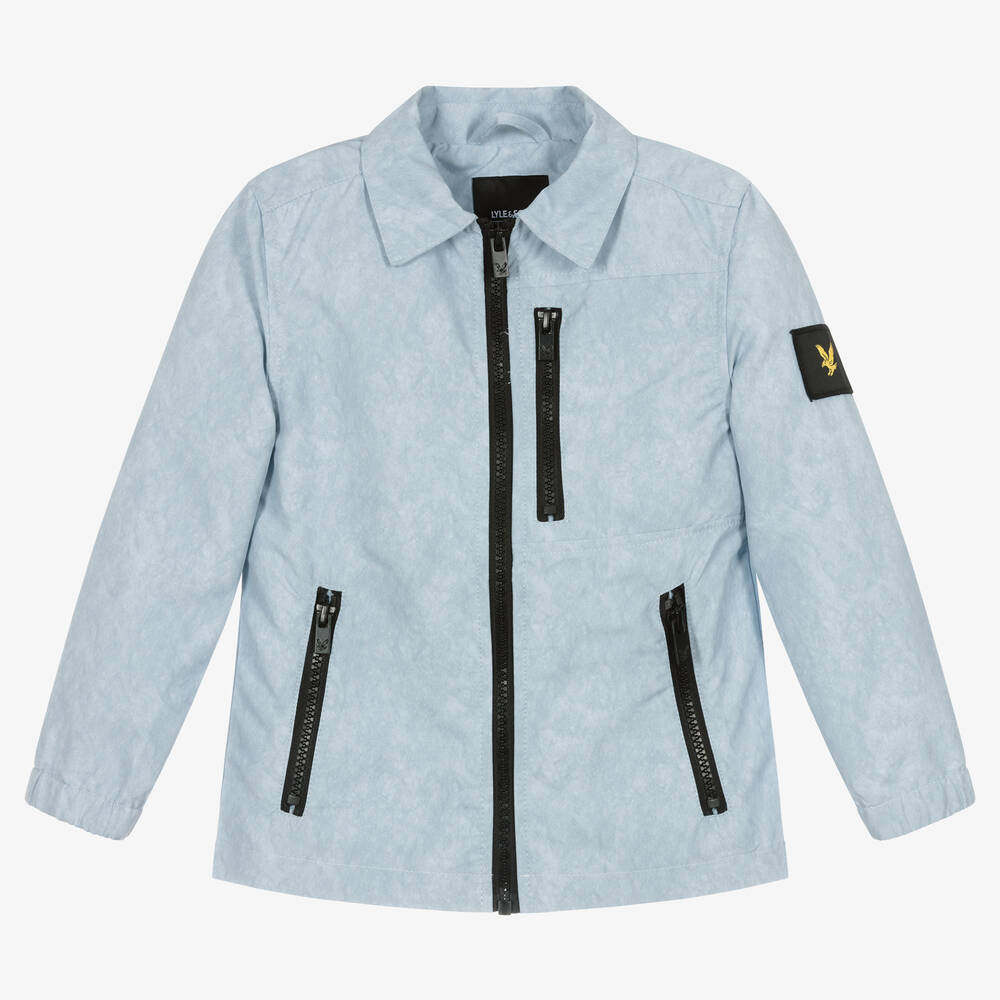 Lyle & Scott - Boys Blue Cotton Showerproof Jacket | Childrensalon