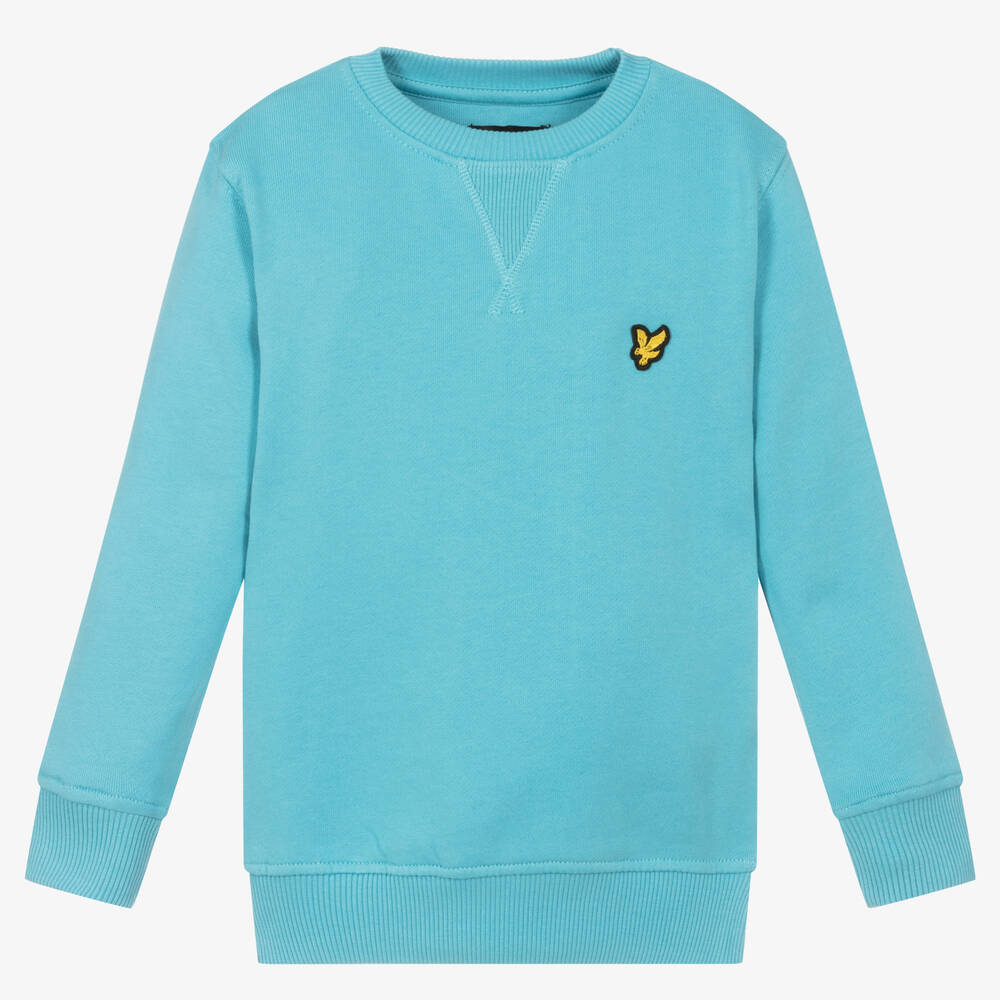 Lyle & Scott - Boys Blue Cotton Sweatshirt | Childrensalon