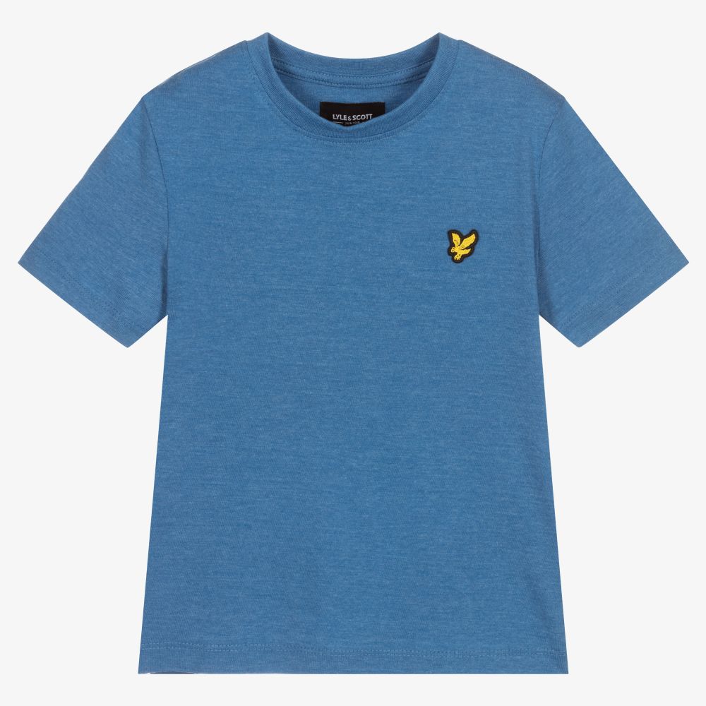 Lyle & Scott - Boys Blue Cotton T-Shirt | Childrensalon