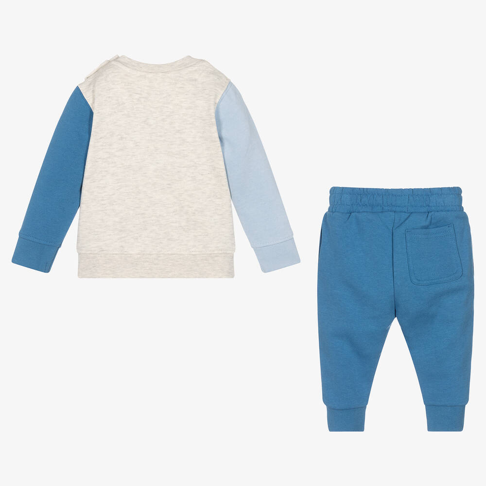 Lyle & Scott-Boys Blue & Grey Jersey Tracksuit | Childrensalon Outlet
