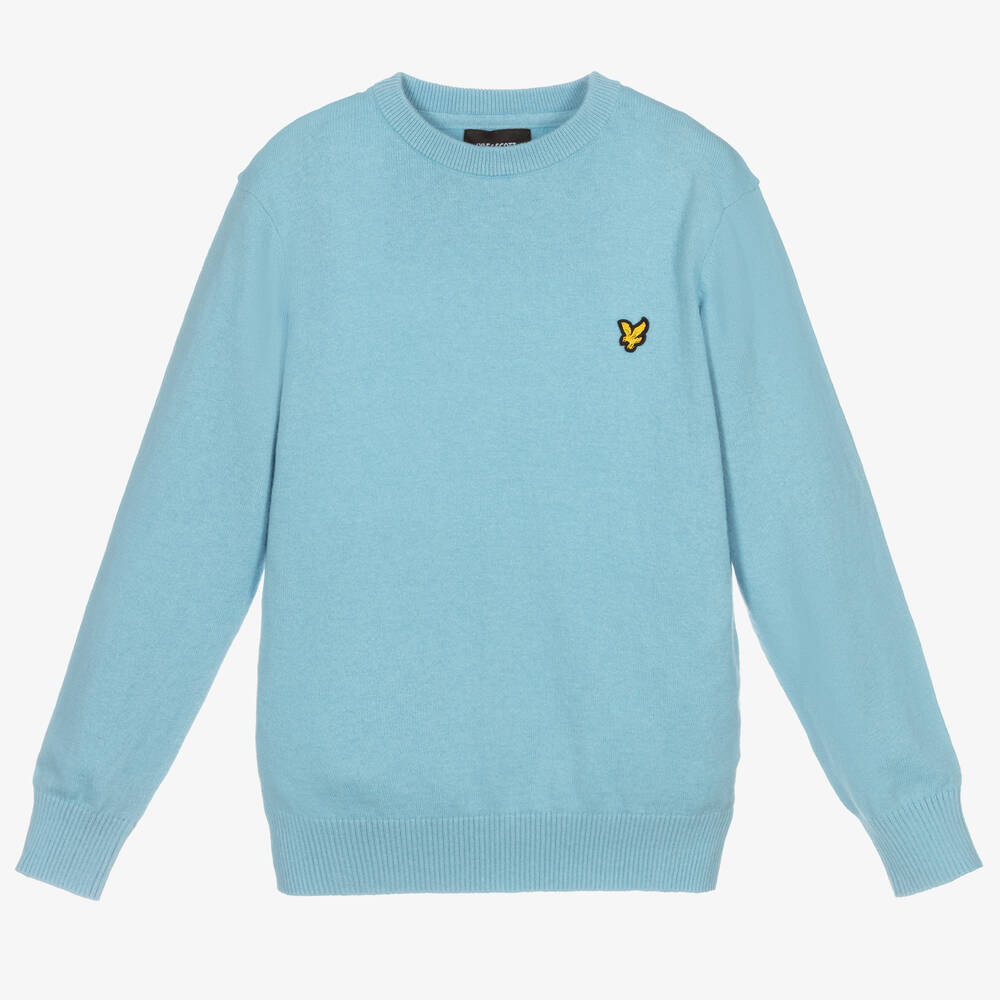 Lyle & Scott - Boys Blue Knitted Sweater | Childrensalon