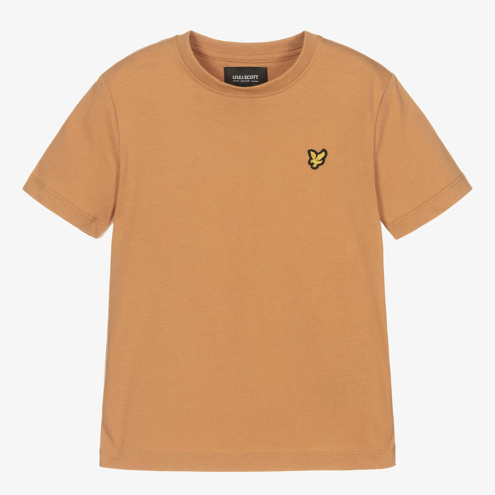 Lyle & Scott - Boys Brown Cotton T-Shirt | Childrensalon