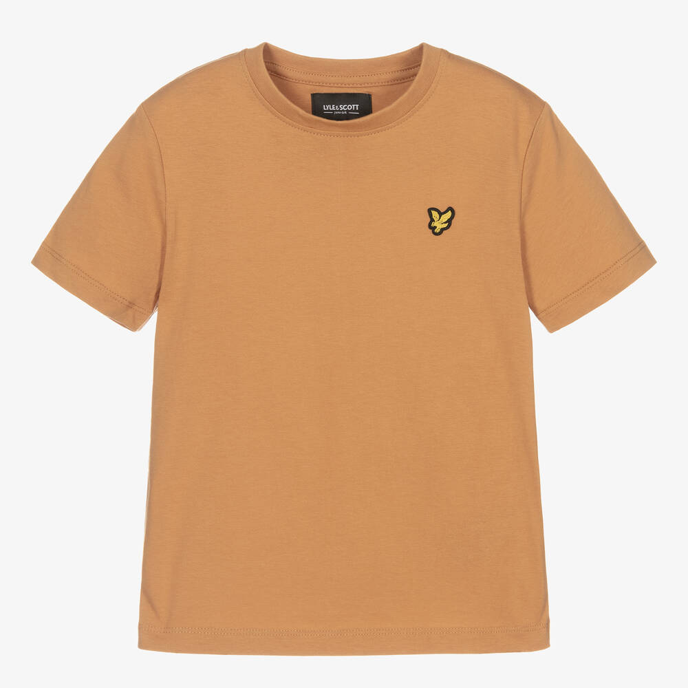 Lyle & Scott-Boys Brown Cotton T-Shirt | Childrensalon Outlet