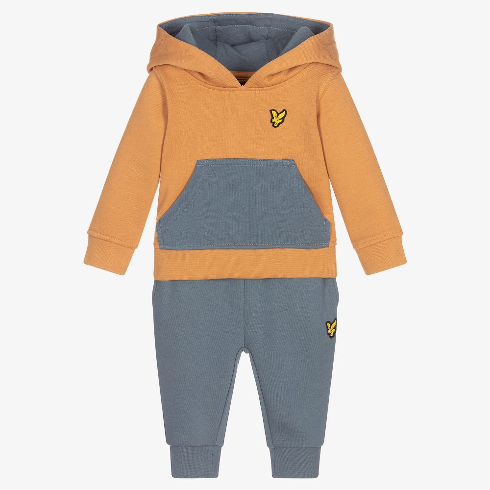 Lyle & Scott - Boys Brown & Grey Tracksuit | Childrensalon