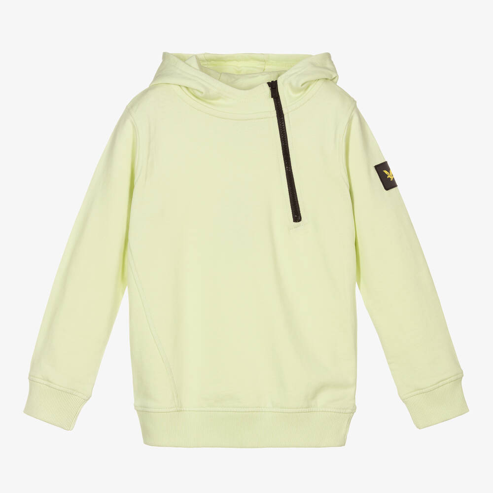 Lyle & Scott - Boys Green Cotton Hoodie | Childrensalon