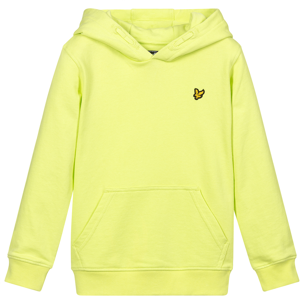 Lyle & Scott - Boys Green Cotton Logo Hoodie | Childrensalon