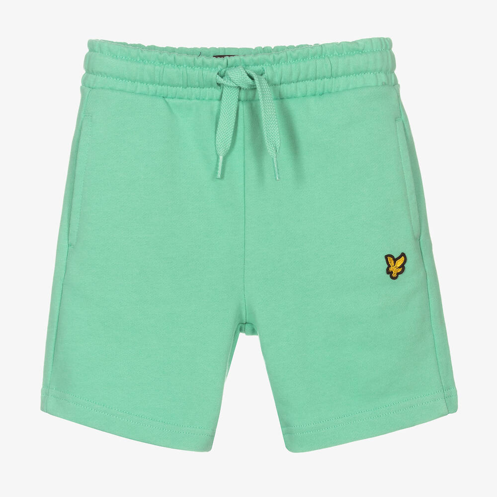 Lyle & Scott - Boys Green Cotton Shorts | Childrensalon