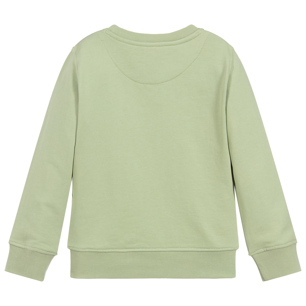 Lyle & Scott-Boys Green Cotton Sweatshirt | Childrensalon Outlet