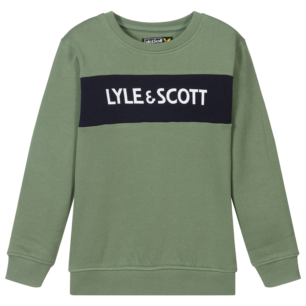 Lyle & Scott - Boys Green Cotton Sweatshirt | Childrensalon