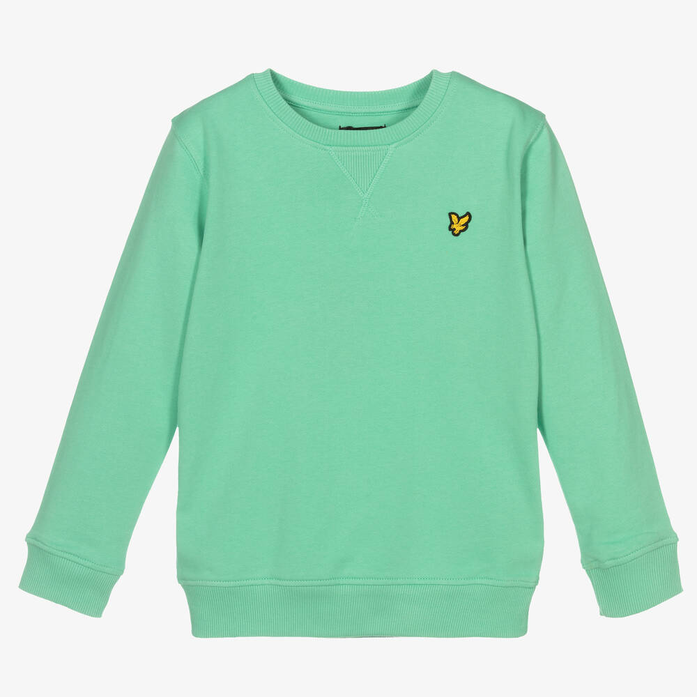 Boys Green Cotton Sweatshirt
