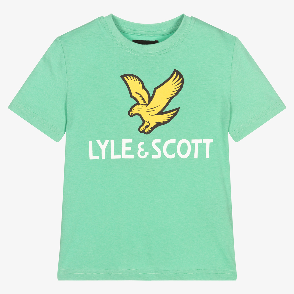 Lyle & Scott - Boys Green Cotton T-Shirt | Childrensalon