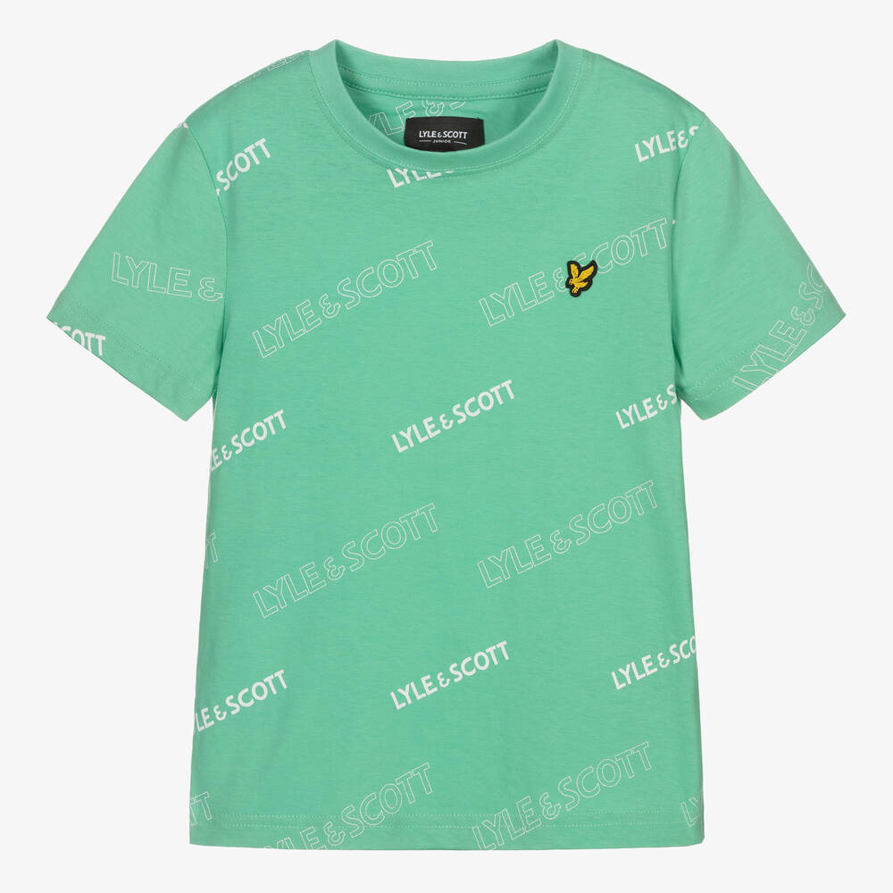 Lyle & Scott - Boys Green Cotton T-Shirt | Childrensalon