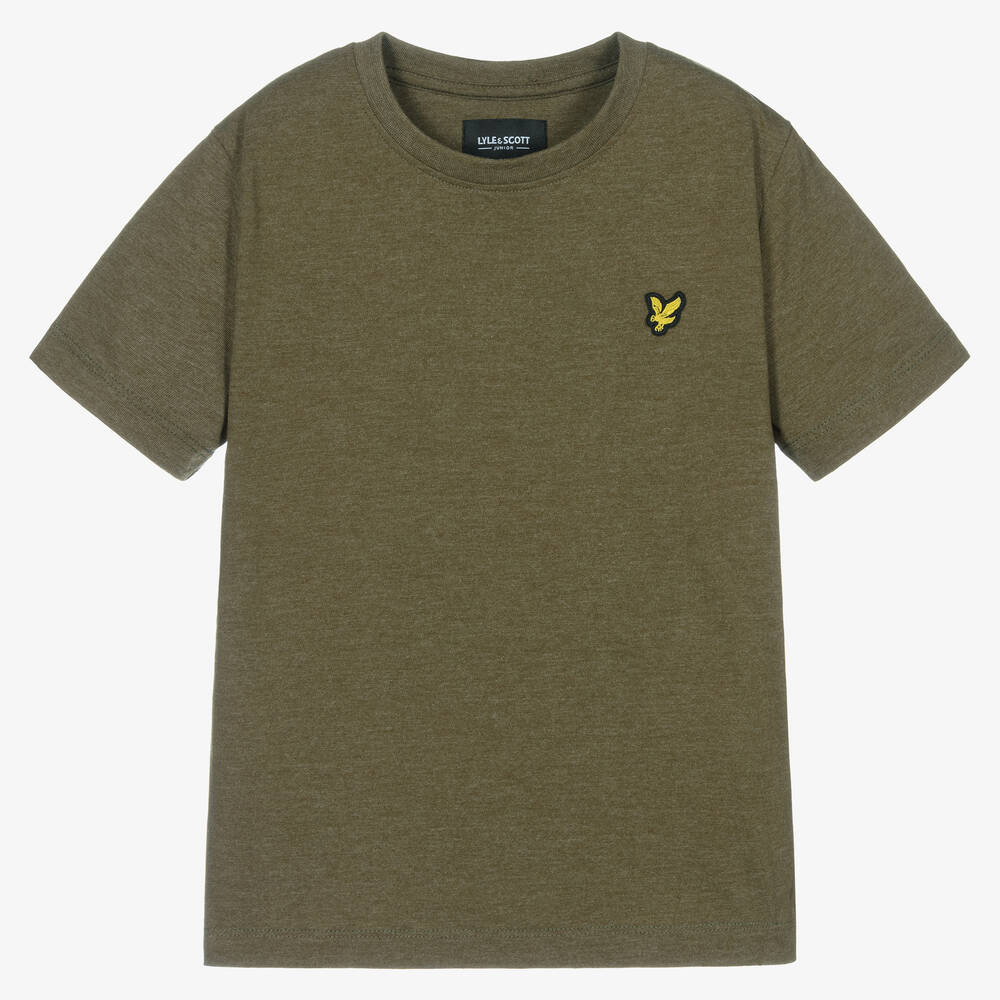 Lyle & Scott - Boys Green Cotton T-Shirt | Childrensalon