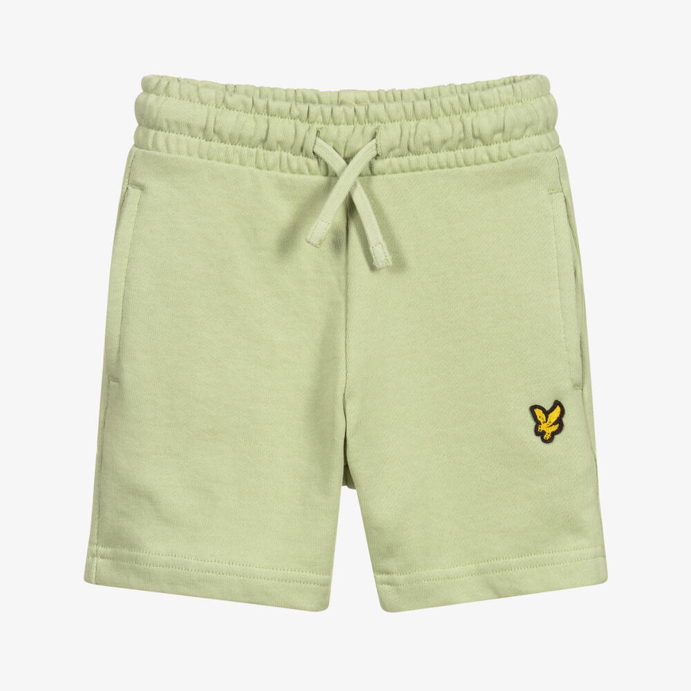 Lyle & Scott-Boys Green Jersey Shorts | Childrensalon Outlet