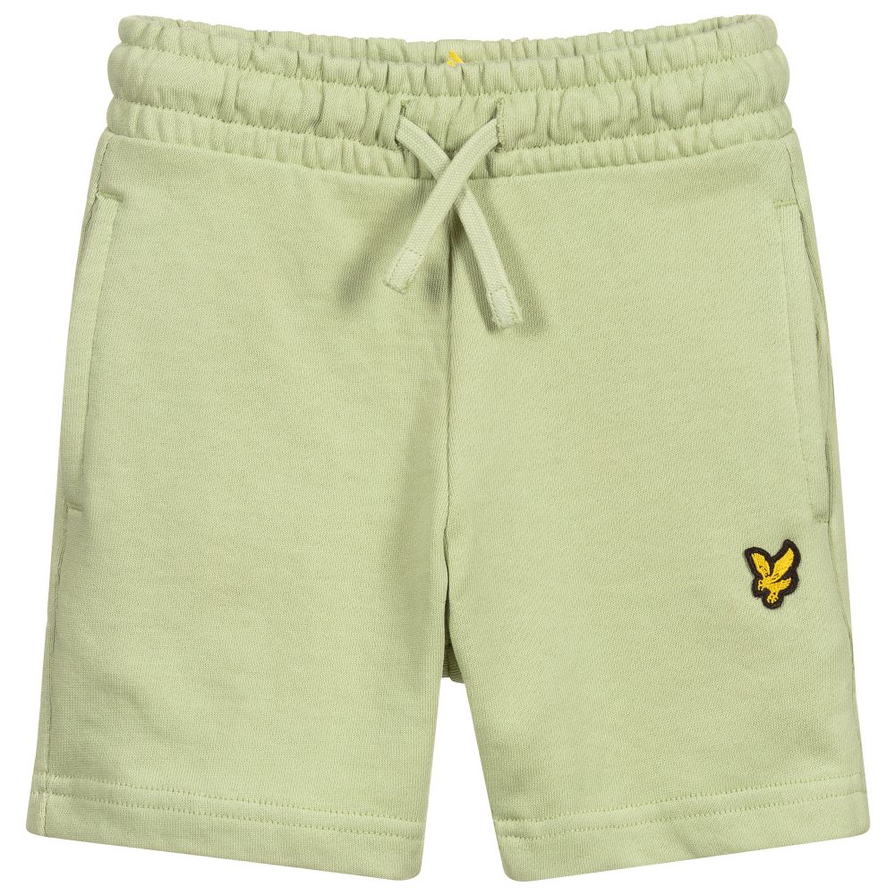Lyle & Scott - Boys Green Jersey Shorts | Childrensalon